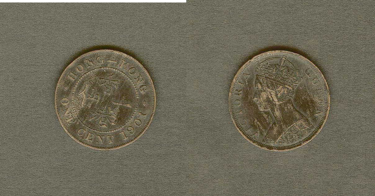 HONG KONG 1 Cent Victoria 1901 TTB